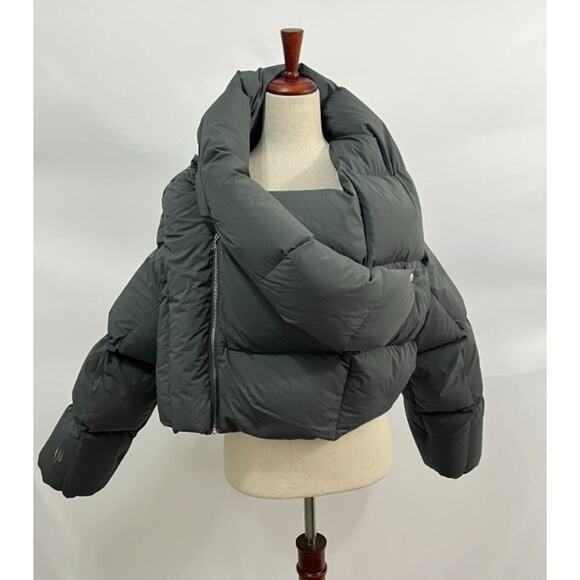IZZY DU Sz S M Gray Puffer Coat Jacket Neptune Short - Picture 1 of 16